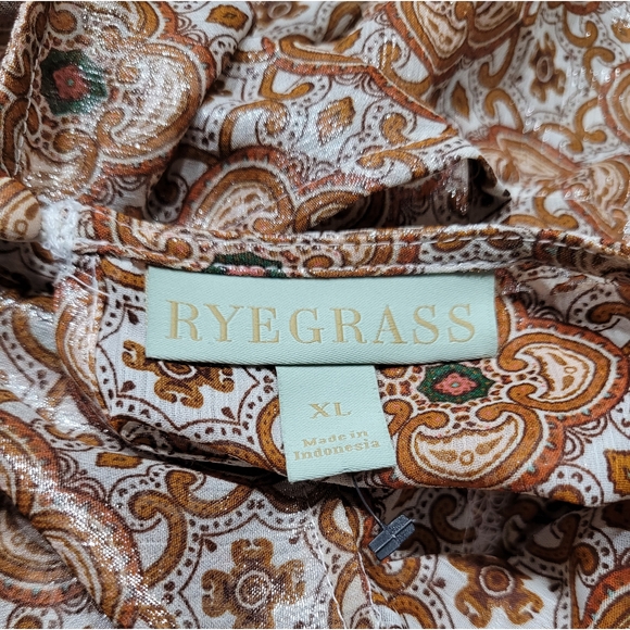 Ryegrass Long-Sleeve Peasant Style Blouse Size XL - Picture 5 of 6